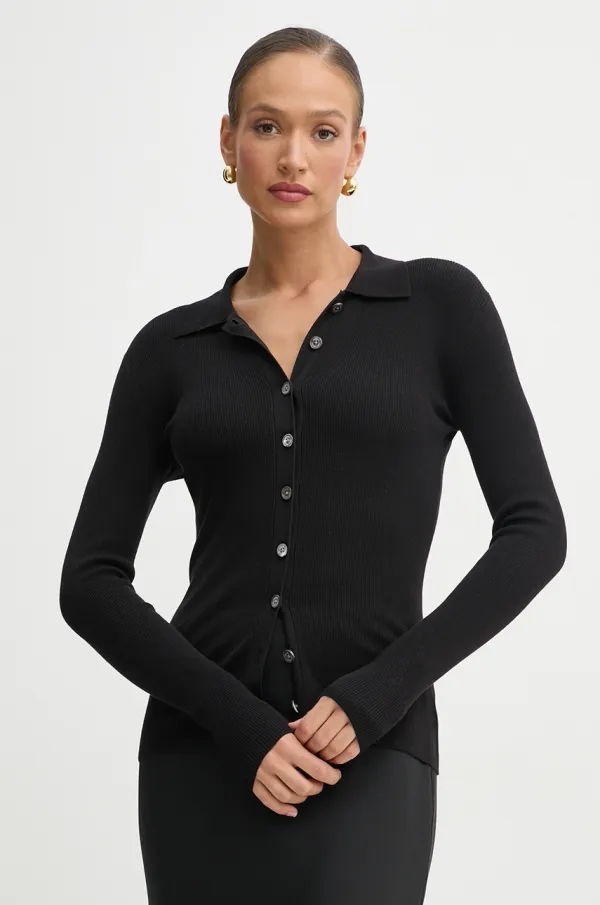 MICHAEL Michael Kors Jopica z mešanico svile MICHAEL Michael Kors ženska, črna barva, MR56135GW2