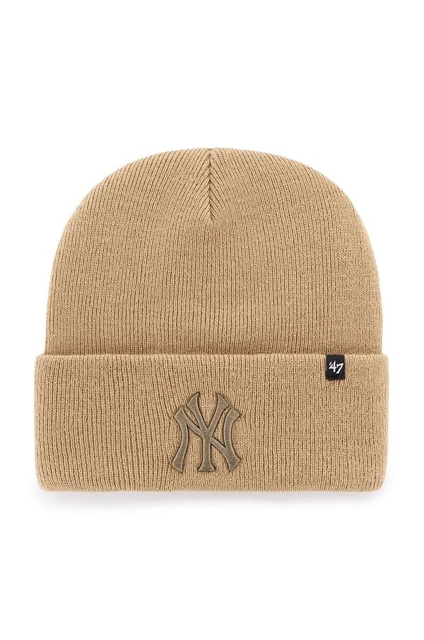 47 brand Kapa 47 brand MLB New York Yankees bež barva, B-HYMKR17ACE-KHL