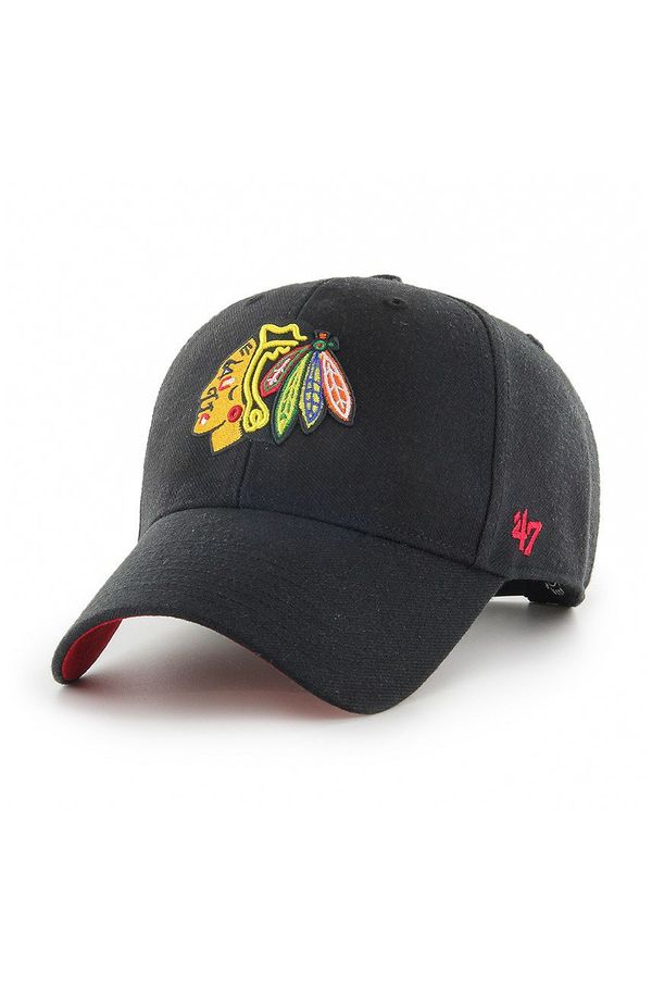 47brand Kapa 47brand Chicago Blackhawks črna barva