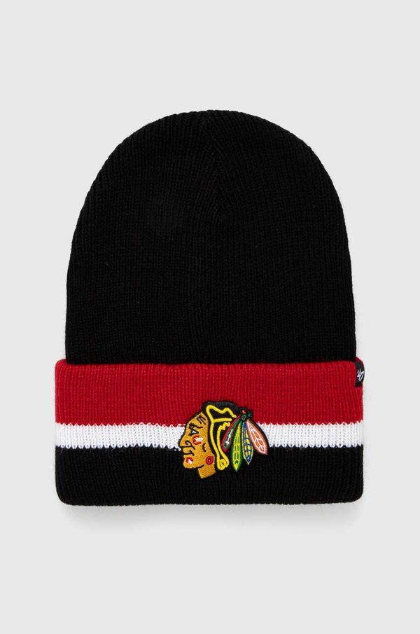 47brand Kapa 47brand NHL Chicago Blackhawks črna barva