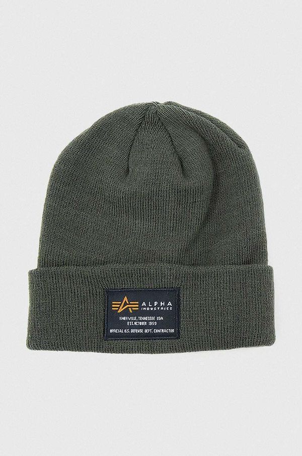 Alpha Industries Kapa Alpha Industries Crew Beanie zelena barva