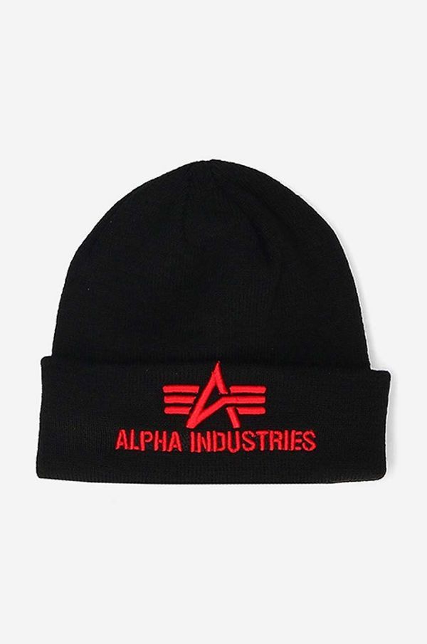 Alpha Industries Kapa Alpha Industries črna barva