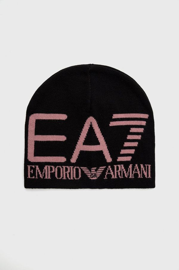 EA7 Emporio Armani Kapa EA7 Emporio Armani črna barva,