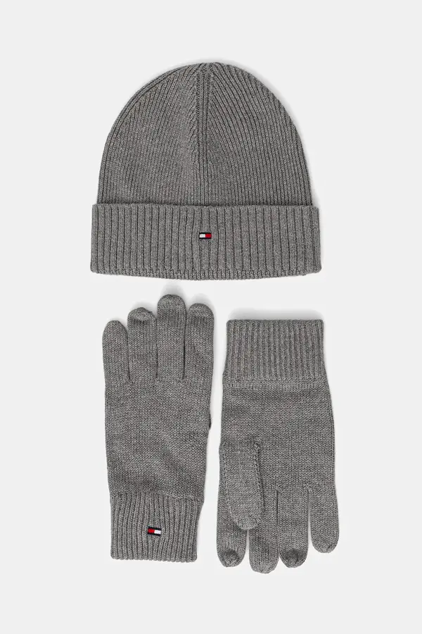 Tommy Hilfiger Kapa in rokavice s primesjo kašmirja Tommy Hilfiger 2-pack