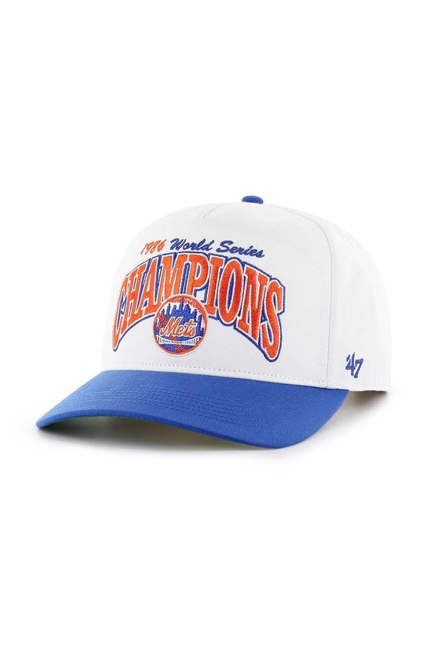 47 brand Kapa iz mešanice volne 47 brand MLB New York Mets bela barva, BCWS-ARCHH16CTP-WH86