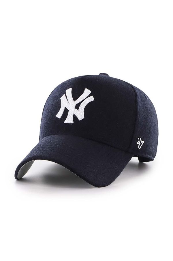 47 brand Kapa iz mešanice volne 47 brand MLB New York Yankees mornarsko modra barva, B-CHSMD17WIS-NY