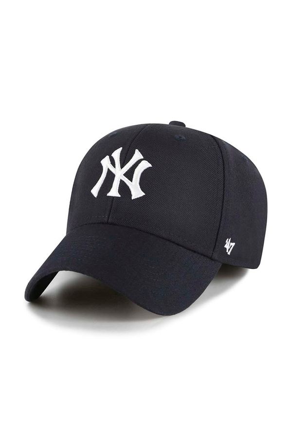 47brand Kapa iz mešanice volne 47brand Mlb New York Yankees mornarsko modra barva