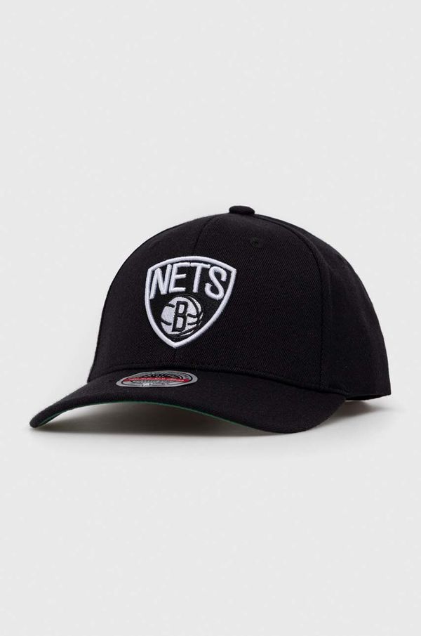 Mitchell&Ness Kapa iz mešanice volne Mitchell&Ness Brooklyn Nets črna barva