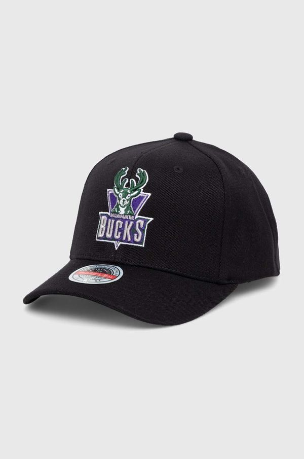 Mitchell&Ness Kapa iz mešanice volne Mitchell&Ness NBA MILWAUKEE BUCKS črna barva