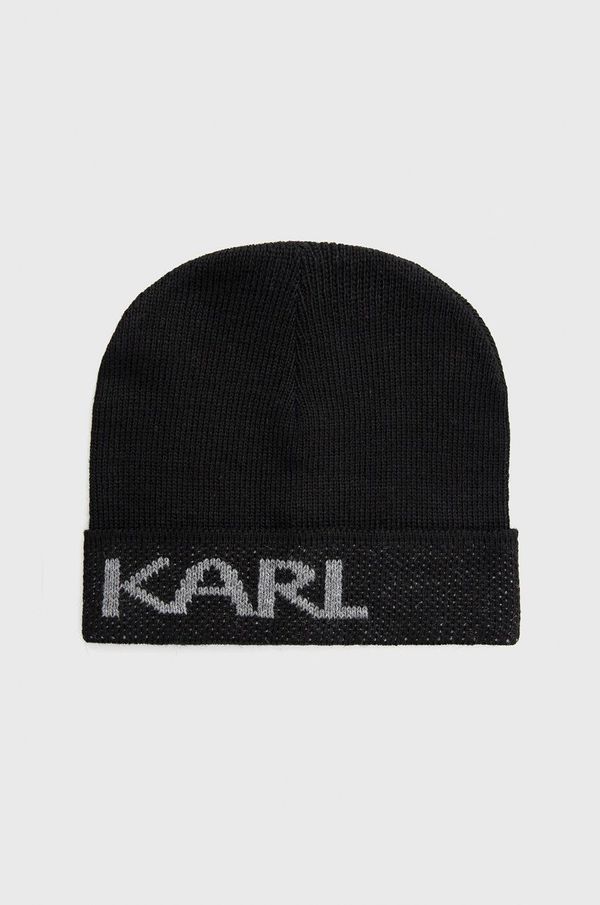 Karl Lagerfeld Kapa Karl Lagerfeld črna barva,