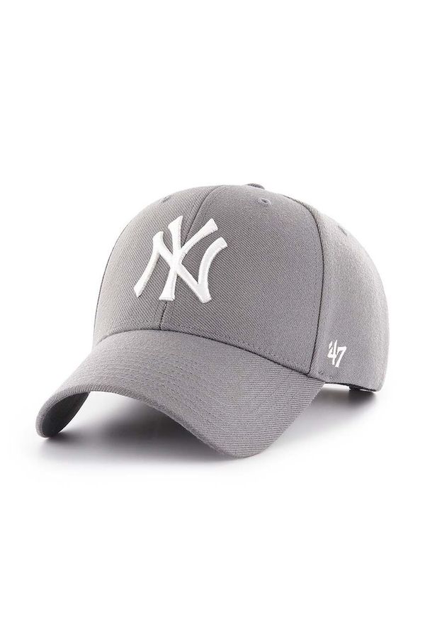 47brand Kapa na šilt 47brand MLB New York Yankees siva barva