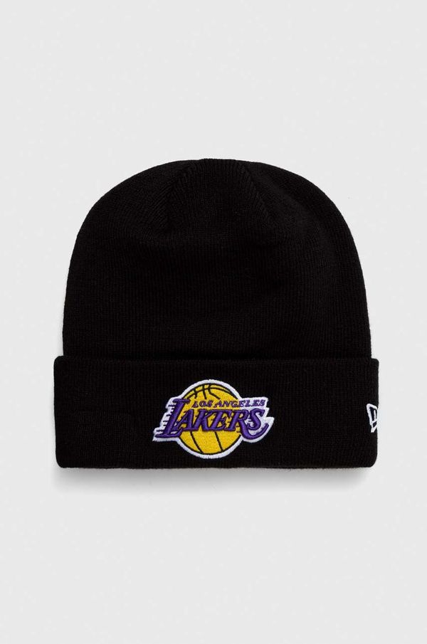 New Era Kapa New Era črna barva, LOS ANGELES LAKERS