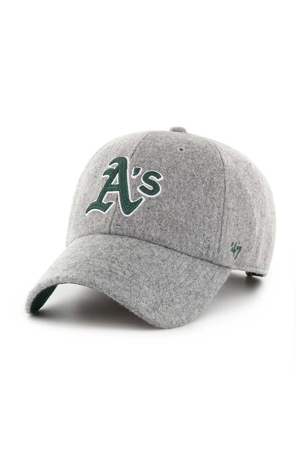 47 brand Kapa s primesjo volne 47 brand MLB Oakland Athletics siva barva, B-CHSCU18WIS-GY