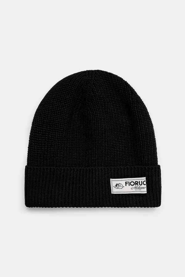 Fiorucci Kapa s primesjo volne Fiorucci Knit Logo Beanie