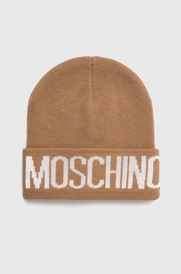 Moschino Kapa s primesjo volne Moschino rjava barva, M5672 60102