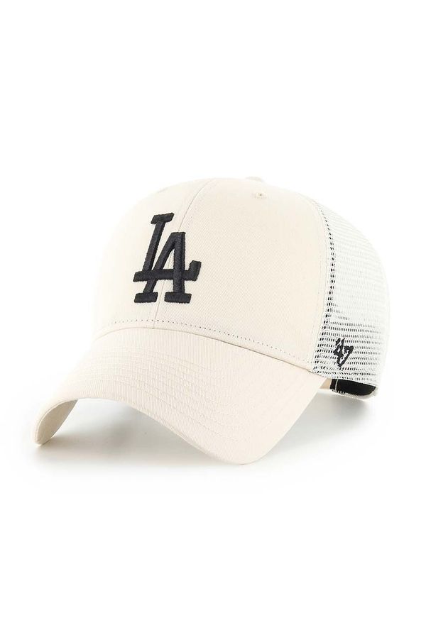 47 brand Kapa s šiltom 47 brand MLB Los Angeles Dodgers bež barva, B-BRANS12CTP-NTA