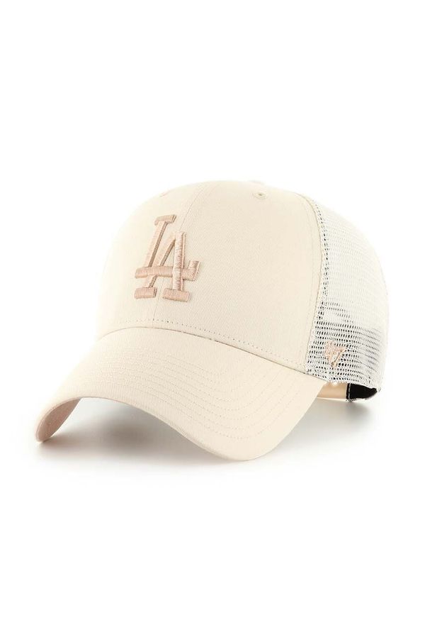 47 brand Kapa s šiltom 47 brand MLB Los Angeles Dodgers bež barva, BCWS-BRSRS12CTP-NT88