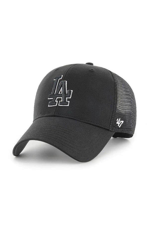 47 brand Kapa s šiltom 47 brand MLB Los Angeles Dodgers črna barva, B-BRANS12CTP-BKN