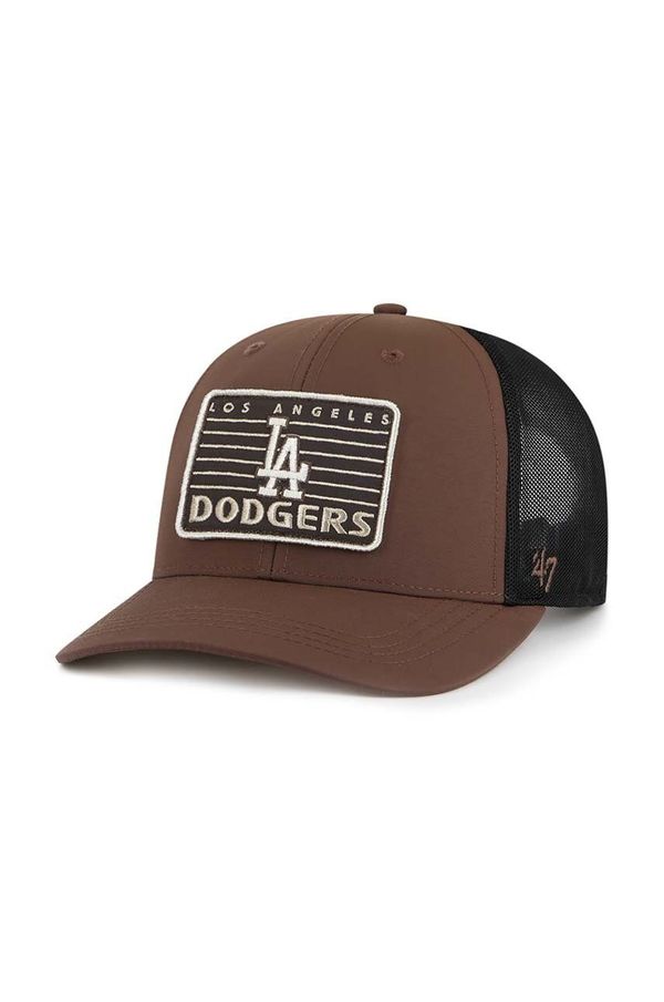 47 brand Kapa s šiltom 47 brand MLB Los Angeles Dodgers rjava barva, B-OUTTK12NYP-BW