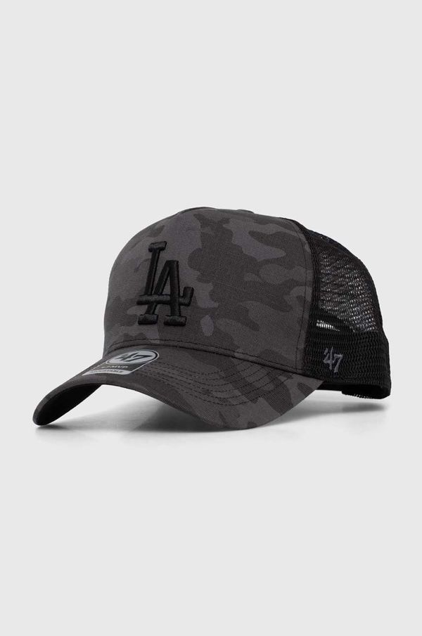 47 brand Kapa s šiltom 47 brand MLB Los Angeles Dodgers siva barva, B-TCMDT12LAP-CC