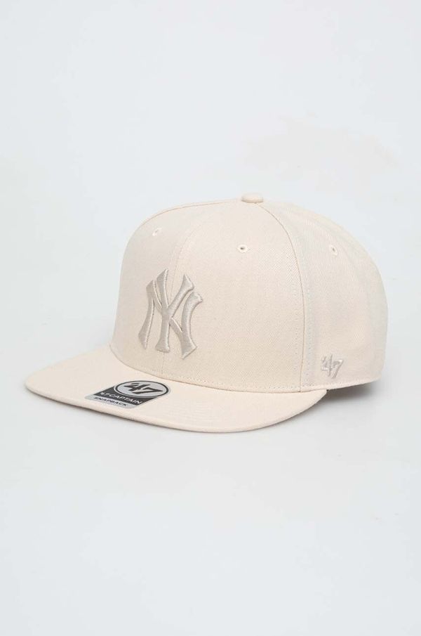 47 brand Kapa s šiltom 47 brand MLB New York Yankees bež barva