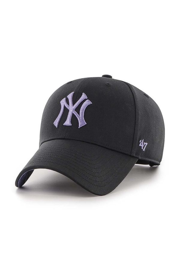 47 brand Kapa s šiltom 47 brand MLB New York Yankees črna barva, B-ENLSP17CTP-BK