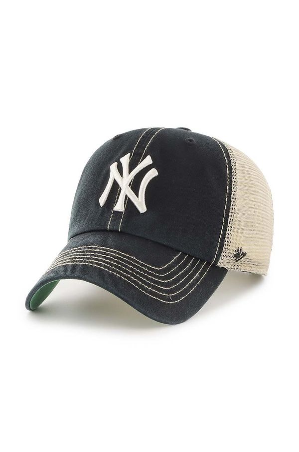 47 brand Kapa s šiltom 47 brand MLB New York Yankees črna barva, B-TRWLR17GWP-BK