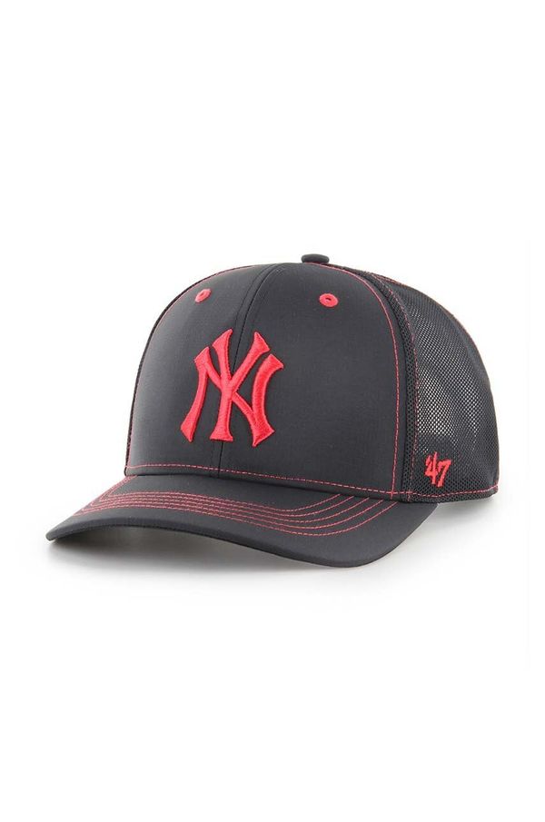 47 brand Kapa s šiltom 47 brand MLB New York Yankees črna barva, B-XRAYD17BBP-BK