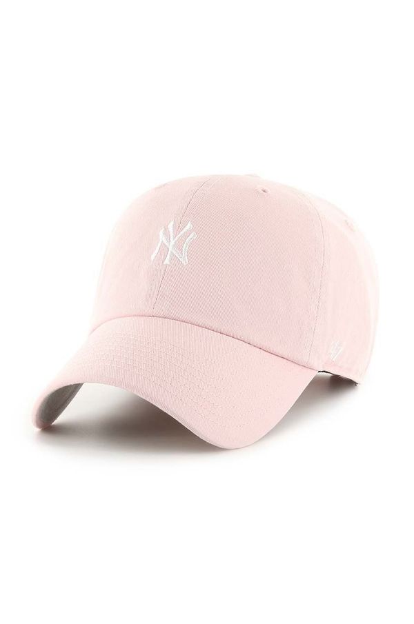 47 brand Kapa s šiltom 47 brand MLB New York Yankees roza barva, B-BSRNR17GWS-PK