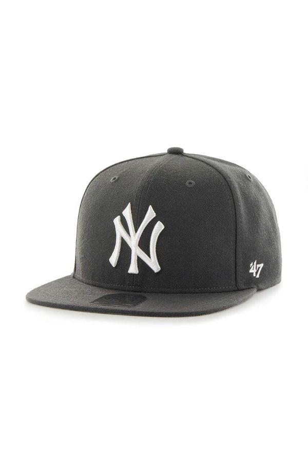 47 brand Kapa s šiltom 47 brand MLB New York Yankees siva barva, B-NSHOT17WBP-CCA