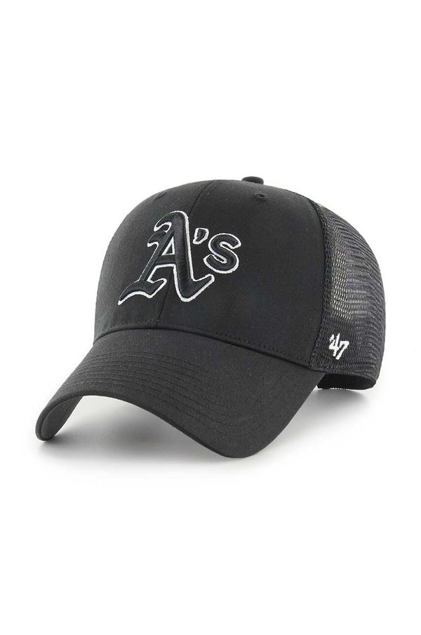 47 brand Kapa s šiltom 47 brand MLB Oakland Athletics črna barva, B-BRANS18CTP-BK