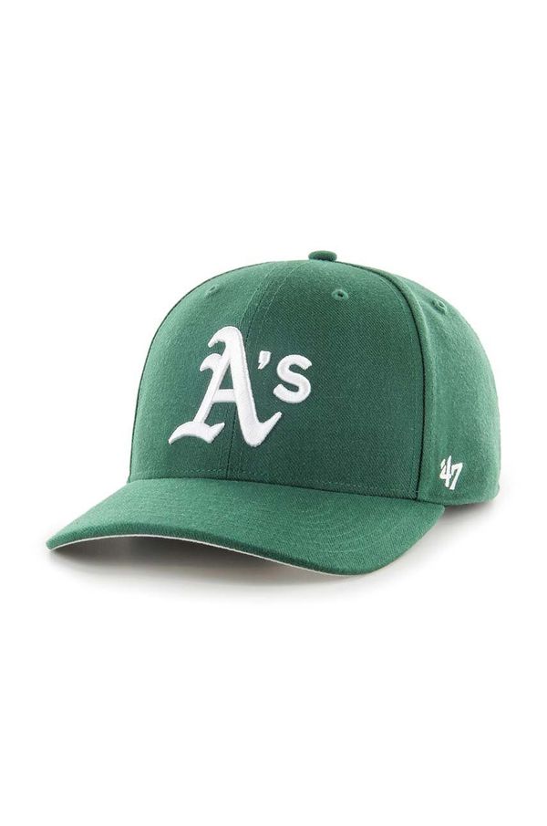 47 brand Kapa s šiltom 47 brand MLB Oakland Athletics zelena barva, B-CLZOE18WBP-DGB