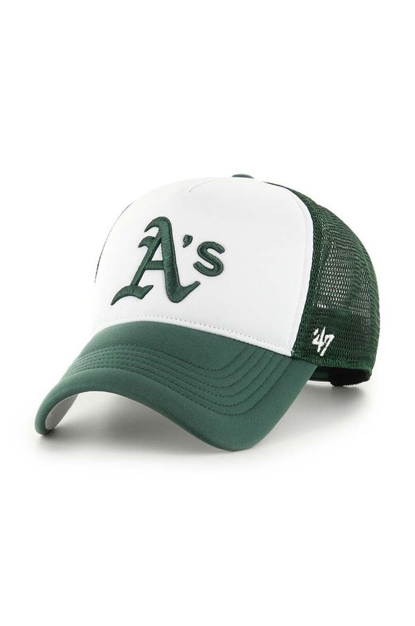 47 brand Kapa s šiltom 47 brand MLB Oakland Athletics zelena barva, B-TRTFM18KPP-DG