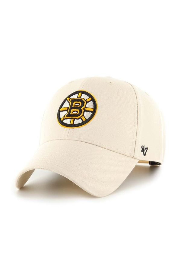 47 brand Kapa s šiltom 47 brand NHL Boston Bruins bež barva, H-MVPSP01WBP-NTA