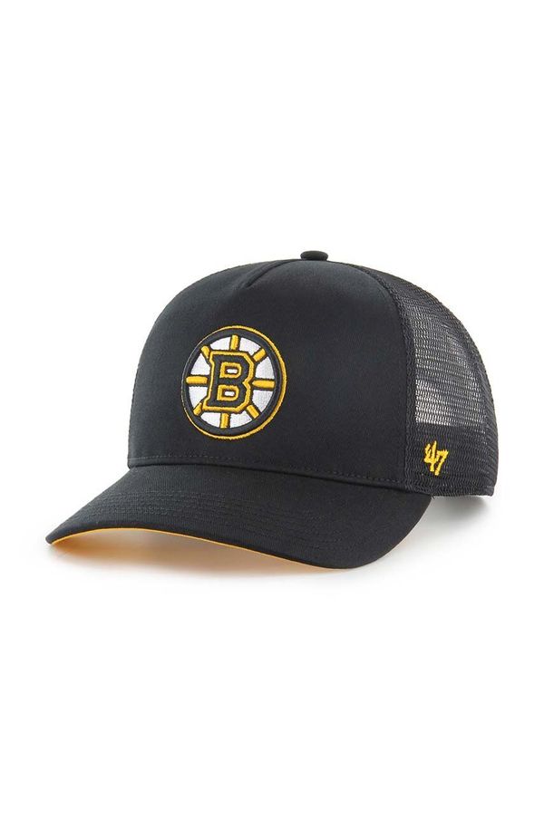 47 brand Kapa s šiltom 47 brand NHL Boston Bruins črna barva, H-MSHTC01GWP-BKA