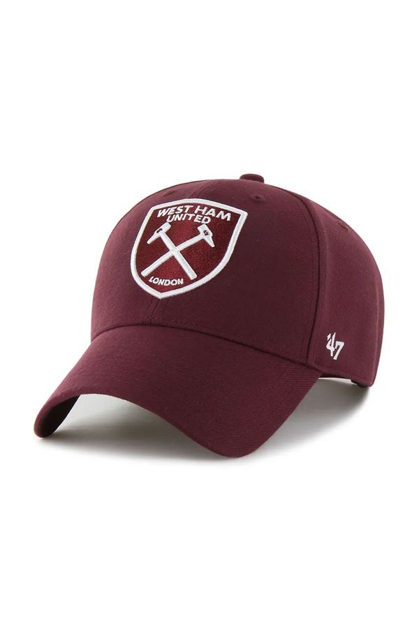 47 brand Kapa s šiltom 47 brand West Ham United FC bordo barva, EPL-MVPSP17WBP-KM