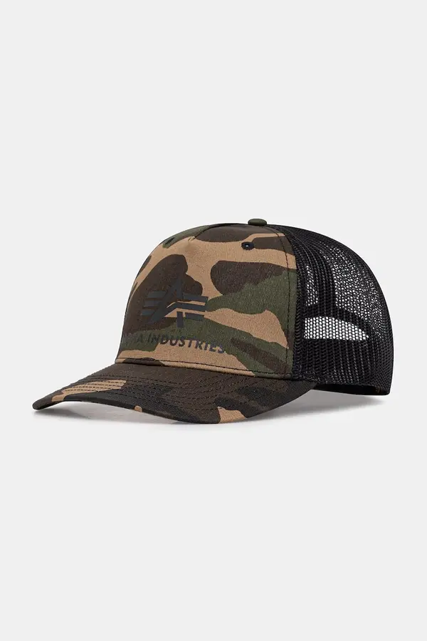 Alpha Industries Kapa s šiltom Alpha Industries Basic Trucker Cap Camo