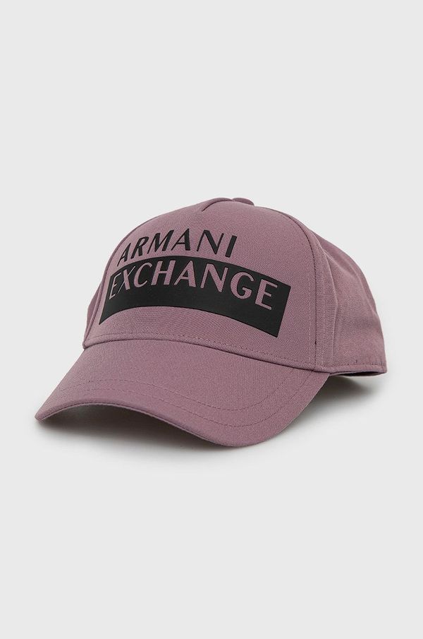 Armani Exchange Kapa s šiltom Armani Exchange vijolična barva