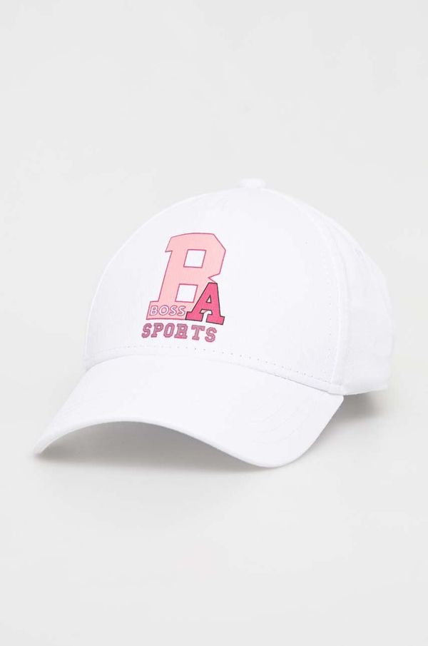 BOSS Kapa s šiltom BOSS bela barva