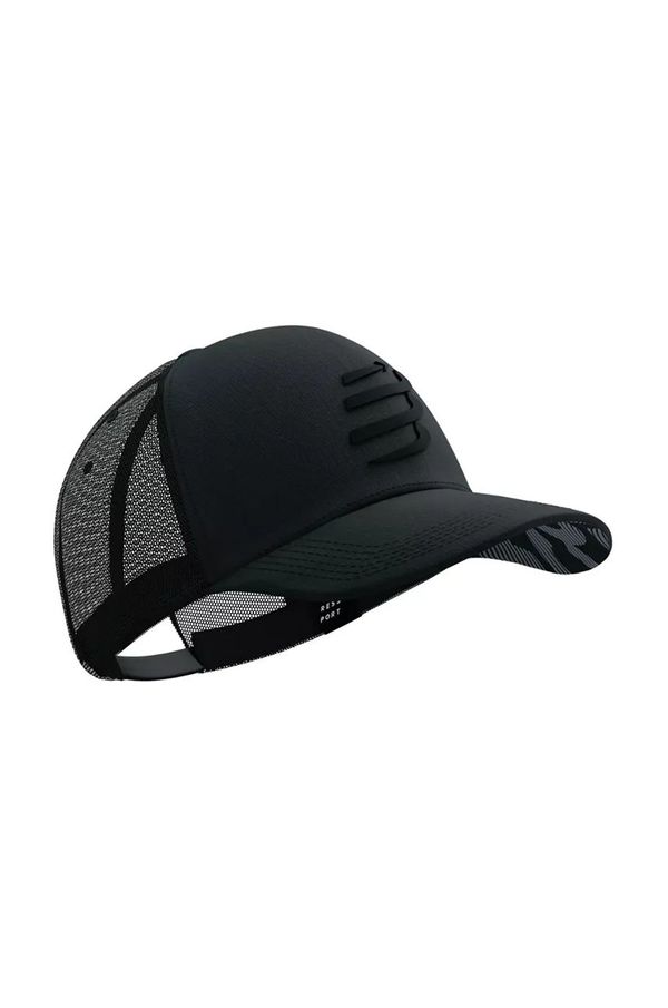 Compressport Kapa s šiltom Compressport Trucker Cap črna barva, XHWU4190