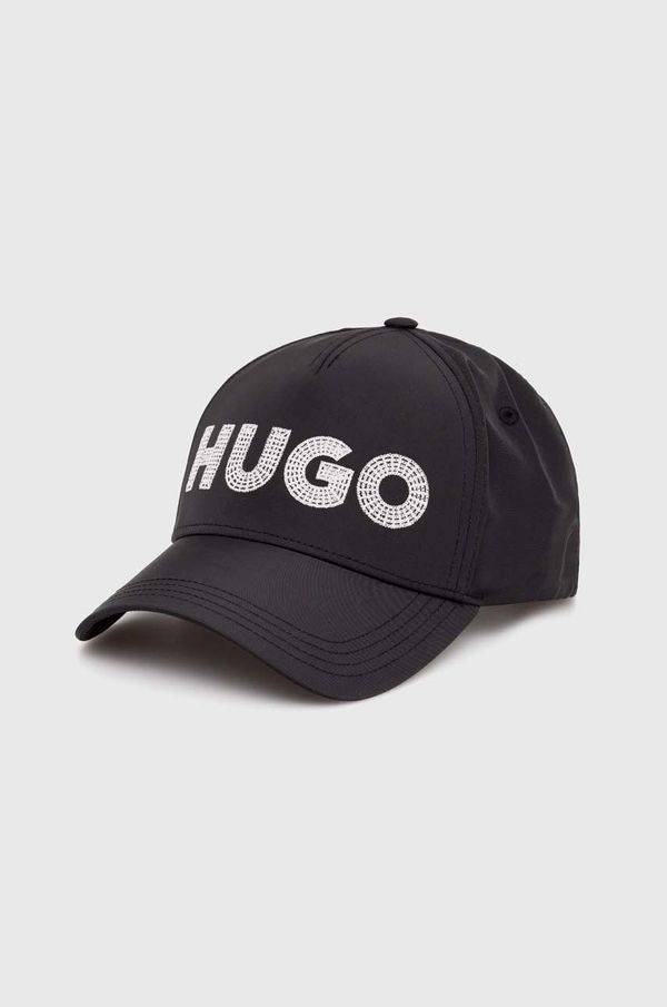 Hugo Kapa s šiltom HUGO črna barva