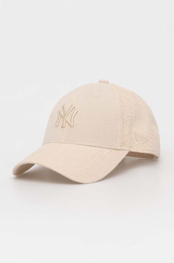 New Era Kapa s šiltom New Era bež barva, NEW YORK YANKEES