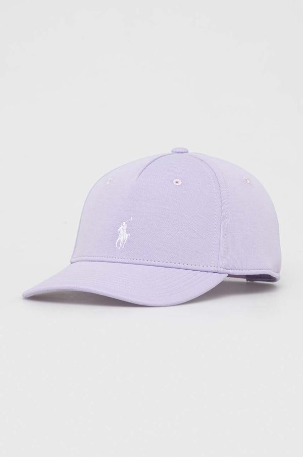 Polo Ralph Lauren Kapa s šiltom Polo Ralph Lauren vijolična barva