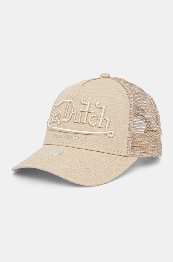 Von Dutch Kapa s šiltom Von Dutch bež barva, 7030854