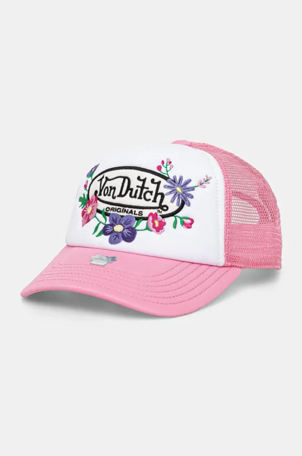 Von Dutch Kapa s šiltom Von Dutch roza barva, 7030853