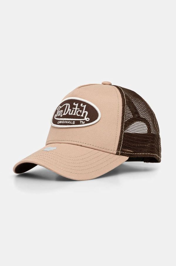 Von Dutch Kapa s šiltom Von Dutch TRUCKER BOSTON bež barva, 7030243