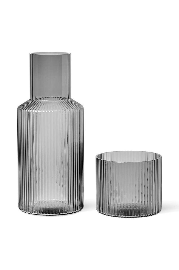 ferm LIVING Karafa s steklom ferm LIVING Ripple Small Carafe Set