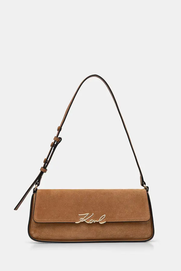 Karl Lagerfeld Karl Lagerfeld baguette torbica ženska semiš K/SIGNATURE
