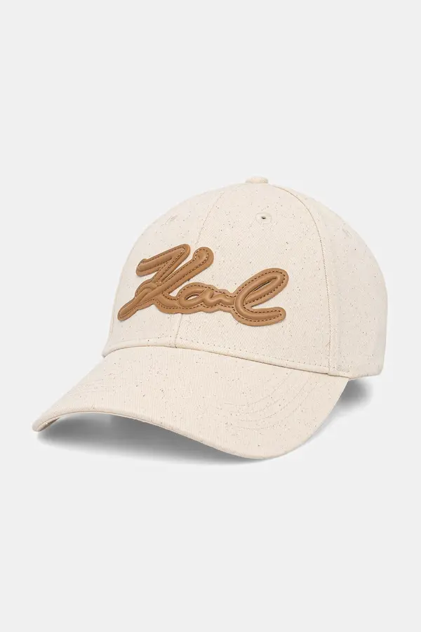 Karl Lagerfeld Karl Lagerfeld baseball kapa ženska bombažna K/SIGNATURE
