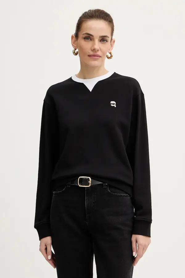 Karl Lagerfeld Karl Lagerfeld Bombažen pulover Karl Lagerfeld IKON